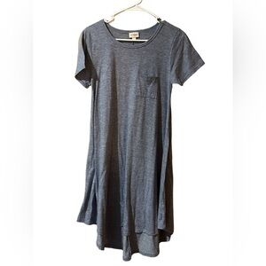 Lularoe Carly Swing Dress Light Blue Denim XXS